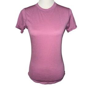 Smartwool Women's Pink Purple Merino Wool Blend Athletic Tee women’s sz Small